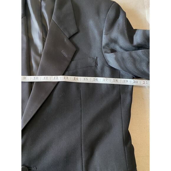 Fialdini Tuxedo Jacket Mens 40 Black 100% Wool Formal Sport Coat Suit Jacket - Picture 9 of 13